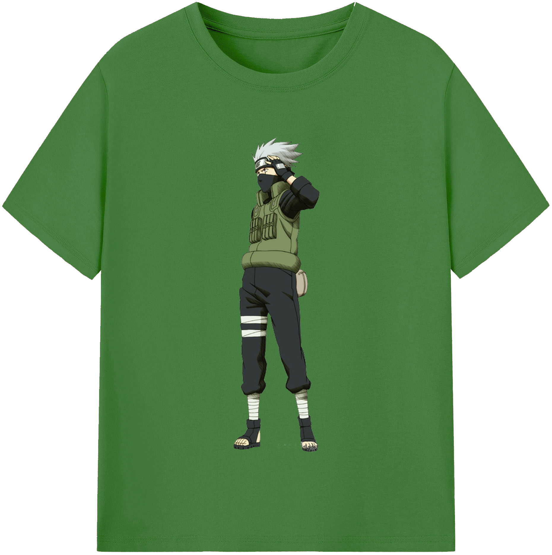 （画像用） NARUTO -ナルト- はたけ カカシ Hatake Kakashi レディースカジュアルプリントTシャツ（綿100％）